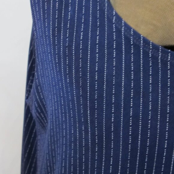 Draper’s and Damon’s navy and white pinstripe sleeveless top  XL - Picture 2 of 4